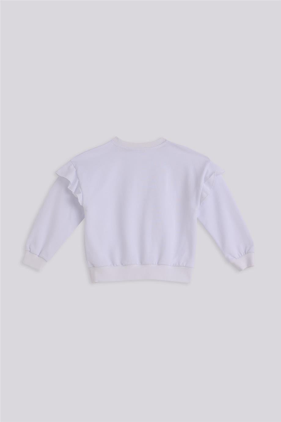 Tyess Basic Kız Çocuk Beyaz SweatshirtTyess Basic Kız Çocuk Beyaz Sweatshirt