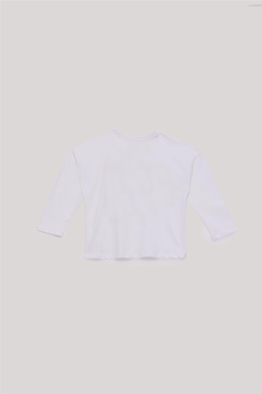 Tyess Basic Kız Çocuk Beyaz T-Shirt