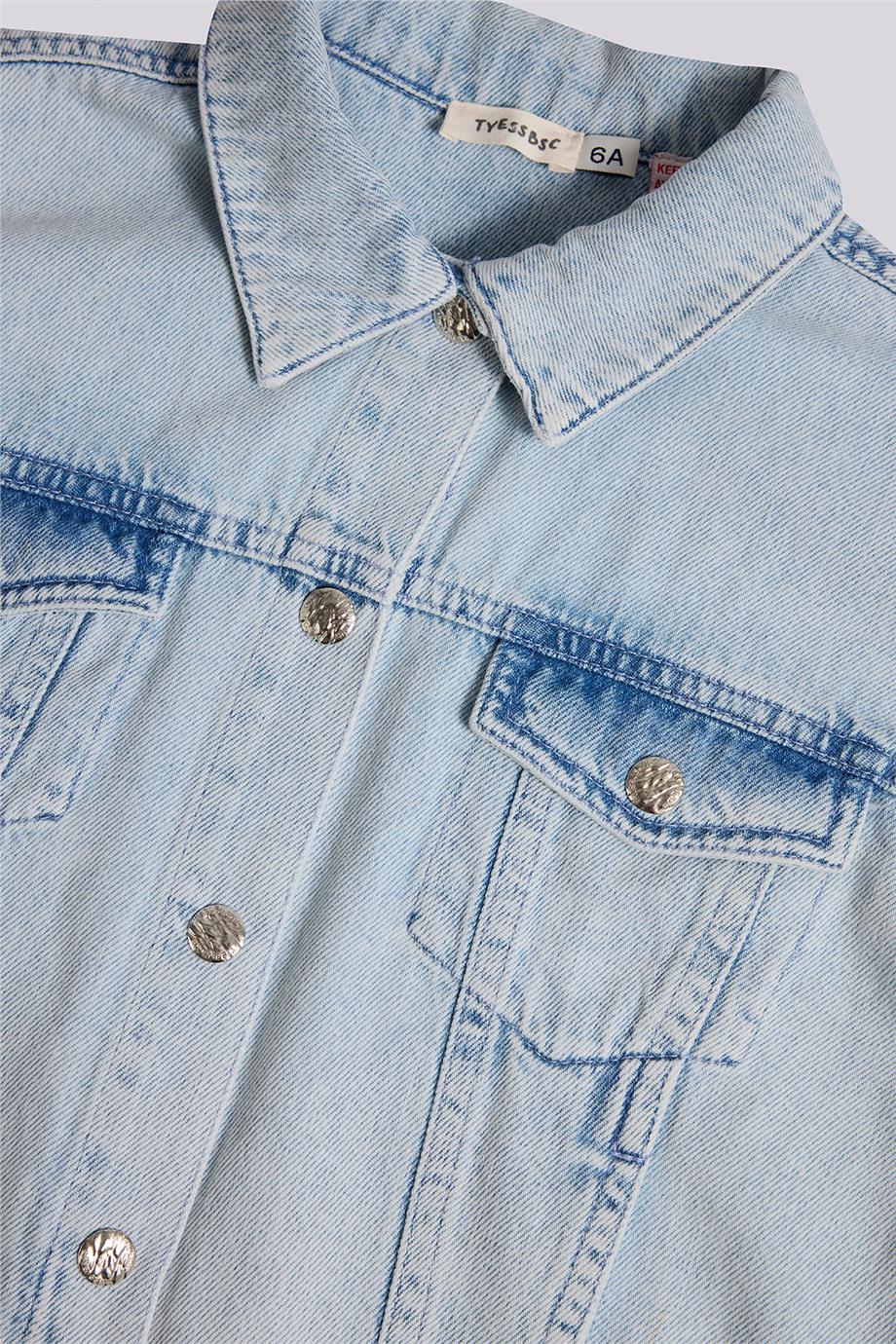 Tyess Basic Kız Çocuk Denim CeketTyess Basic Kız Çocuk Denim Ceket