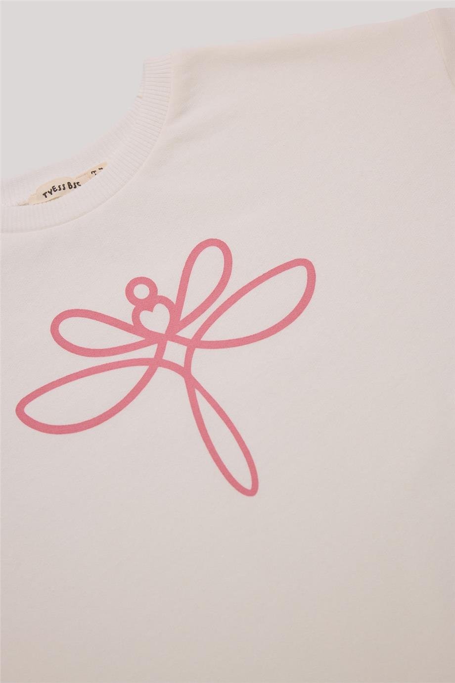 Tyess Basic Kız Çocuk Ekru Sweatshirt