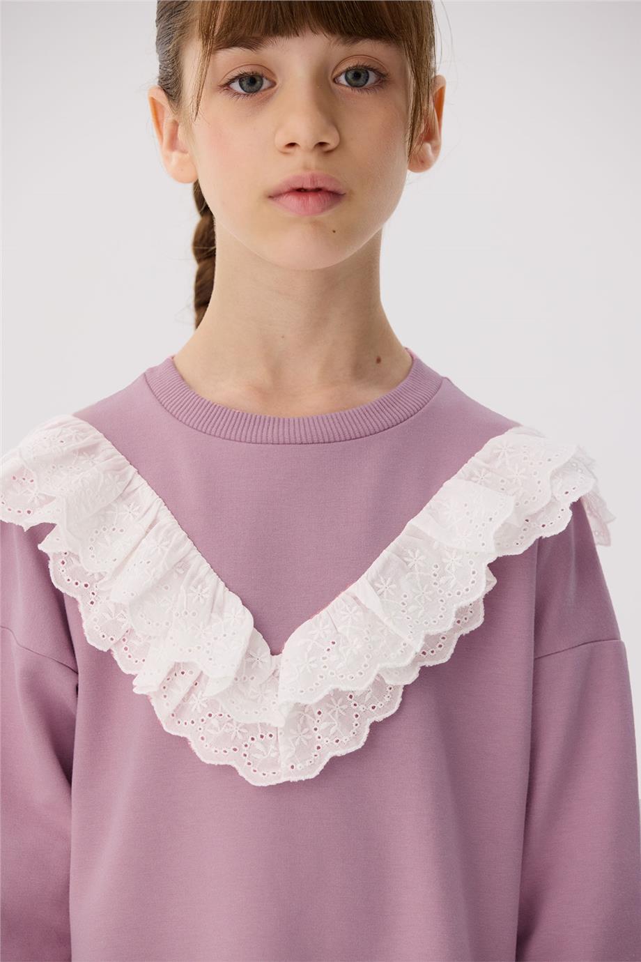 Tyess Basic Kız Çocuk Pembe Elbise