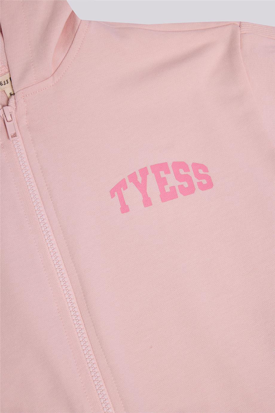 Tyess Basic Girl Pink Tracksuit TopTyess Basic Girl Pink Tracksuit Top