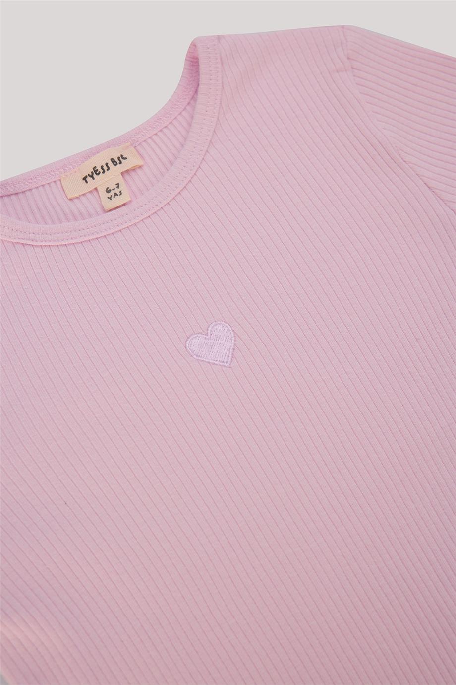 Tyess Basic Kız Çocuk Pembe T-Shirt
