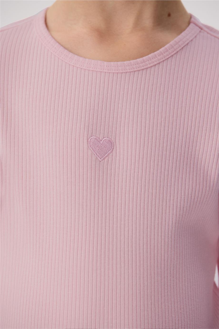 Tyess Basic Kız Çocuk Pembe T-Shirt