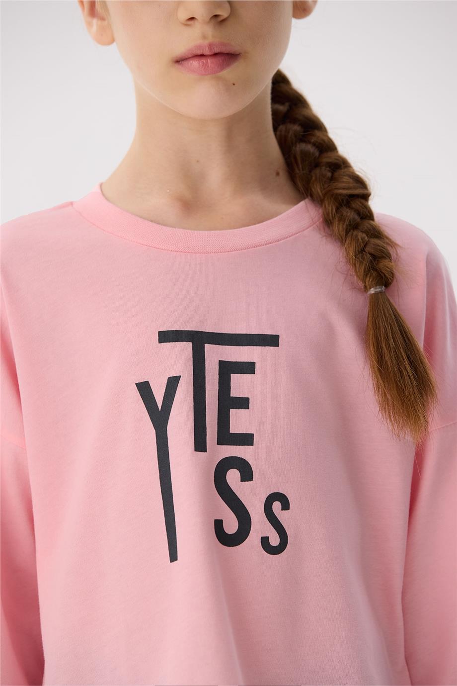 Tyess Basic Kız Çocuk Pembe T-Shirt