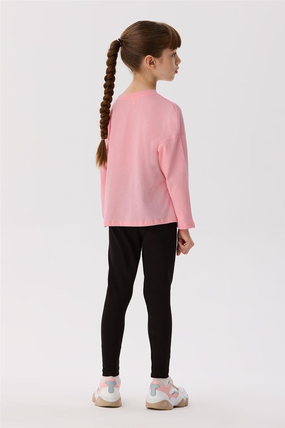 Tyess Basic Kız Çocuk Pembe T-Shirt