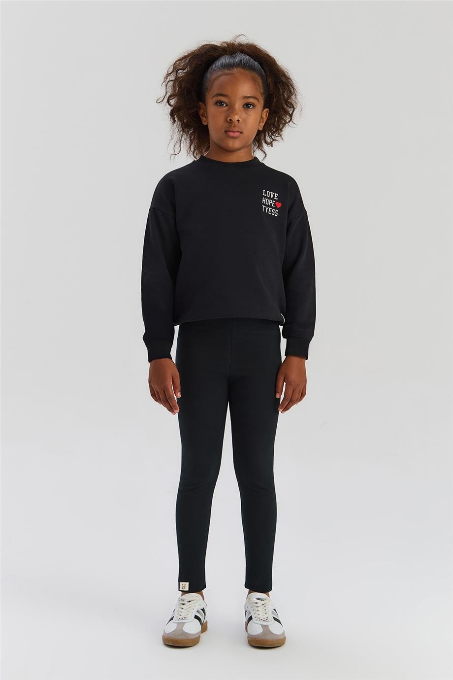 Tyess Basic Kız Çocuk Siyah TaytTyess Basic Kız Çocuk Siyah Tayt
