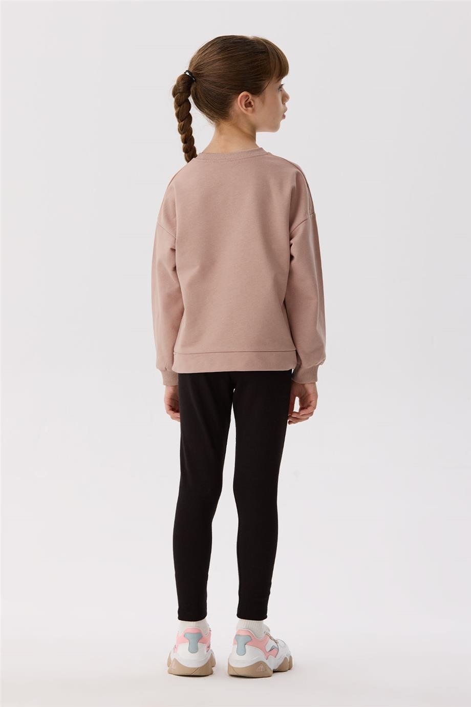 Tyess Basic Kız Çocuk Taba Sweatshirt