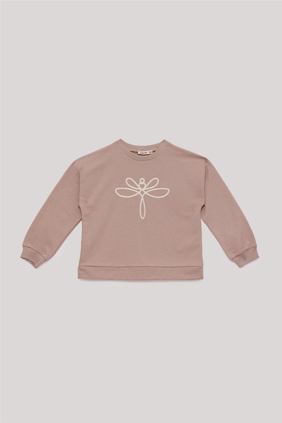 Tyess Basic Kız Çocuk Taba Sweatshirt