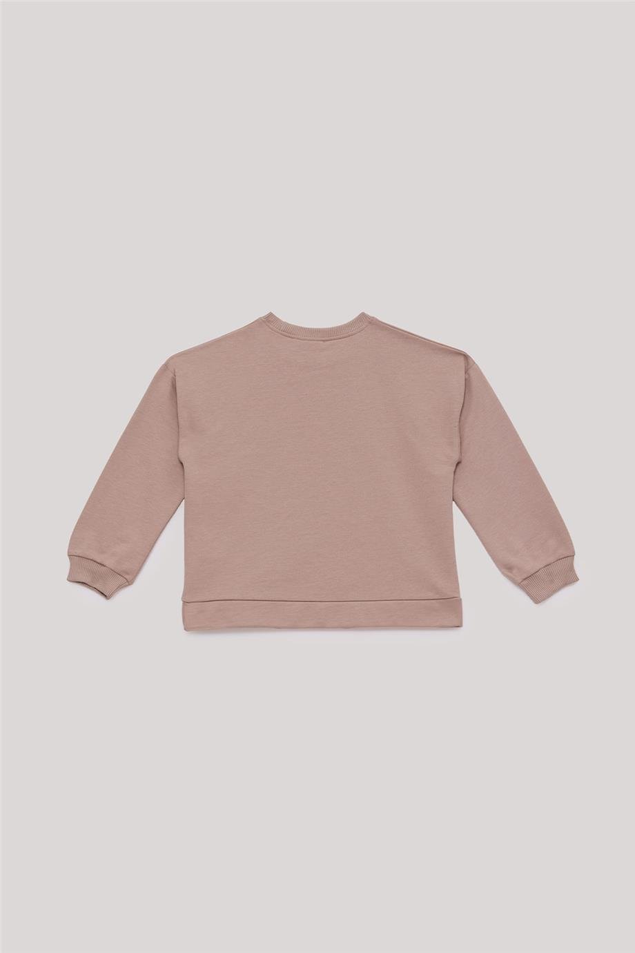 Tyess Basic Kız Çocuk Taba Sweatshirt