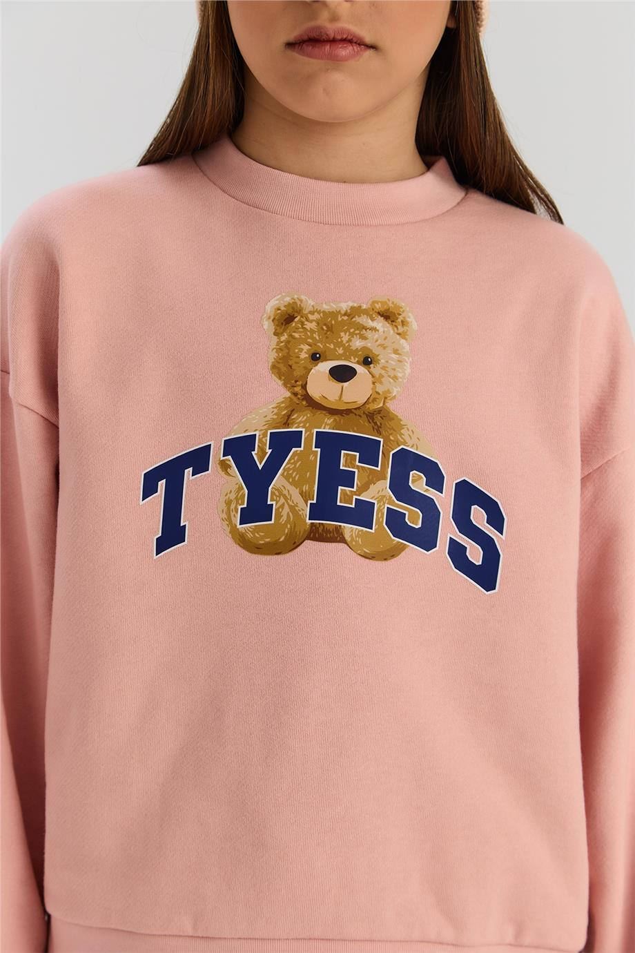 Tyess Kız Bebek Pudra SweatshirtTyess Kız Bebek Pudra Sweatshirt