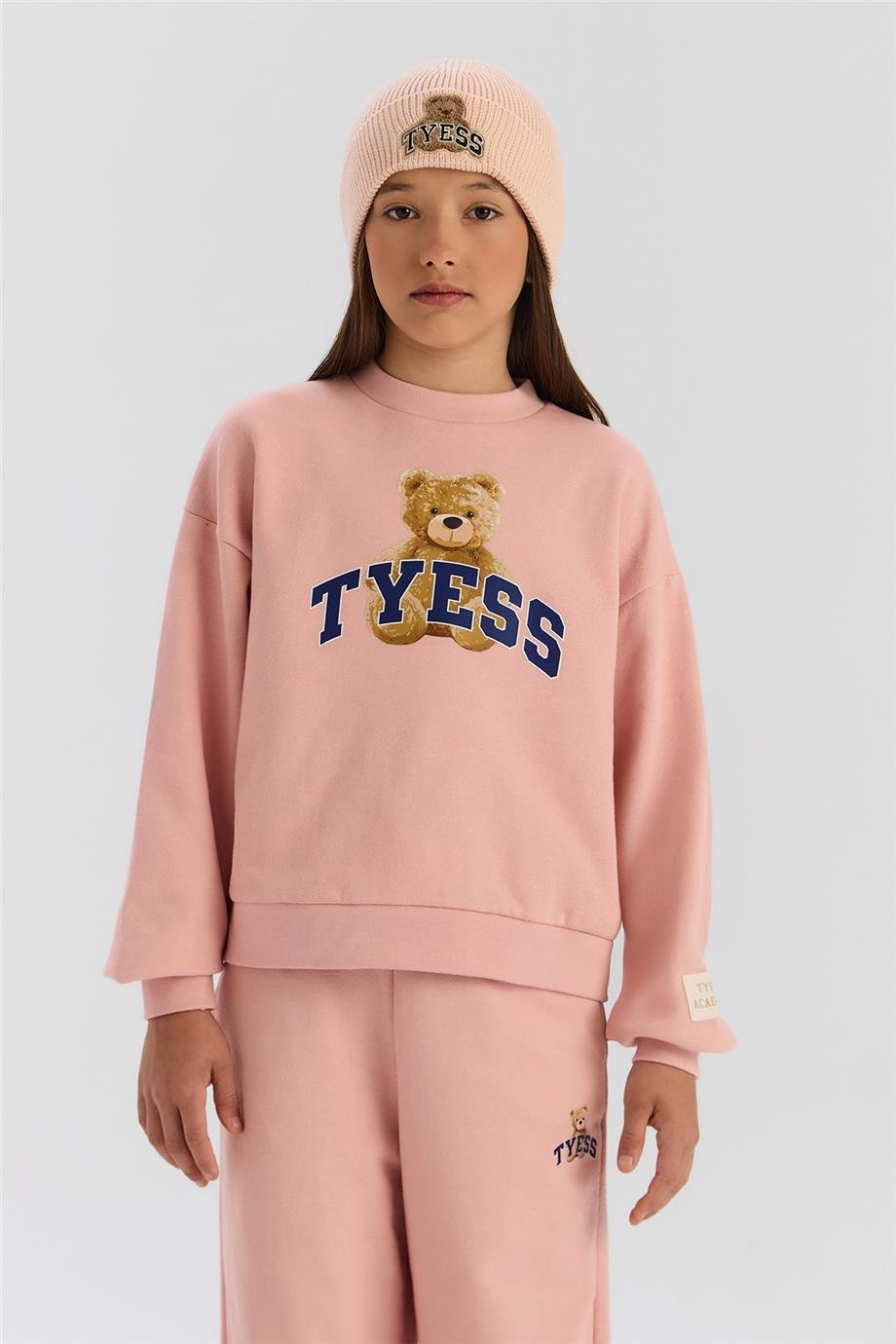 Tyess Kız Bebek Pudra SweatshirtTyess Kız Bebek Pudra Sweatshirt