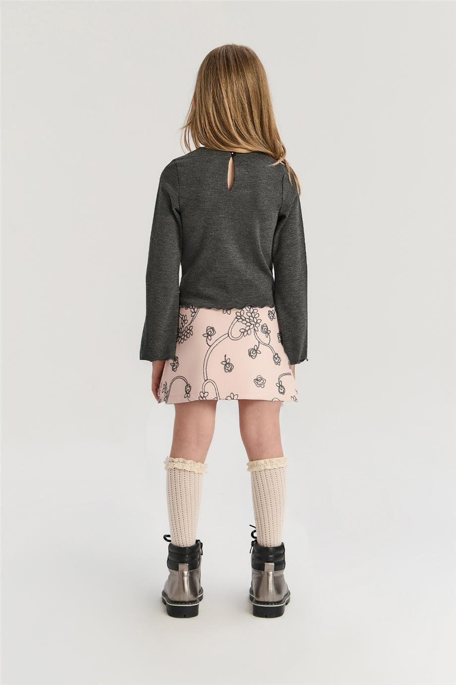 Tyess Girls Anthracite BlouseTyess Girls Anthracite Blouse