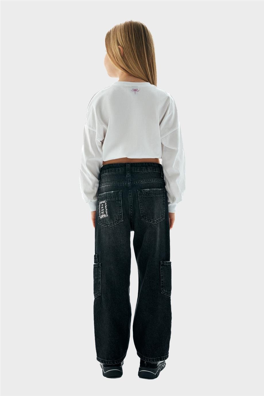 Tyess Kız Çocuk Antrasit Pantolon