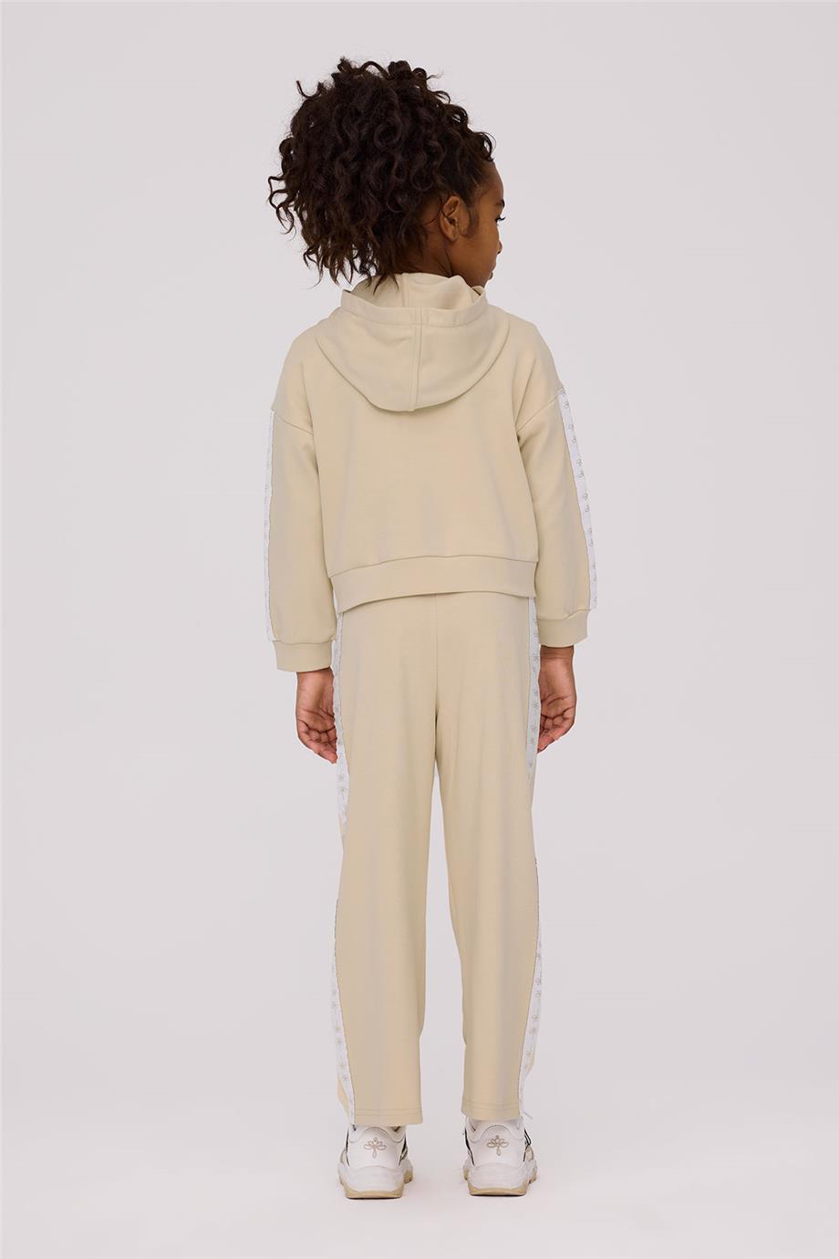 Tyess Girl Beige Tracksuit TopTyess Girl Beige Tracksuit Top