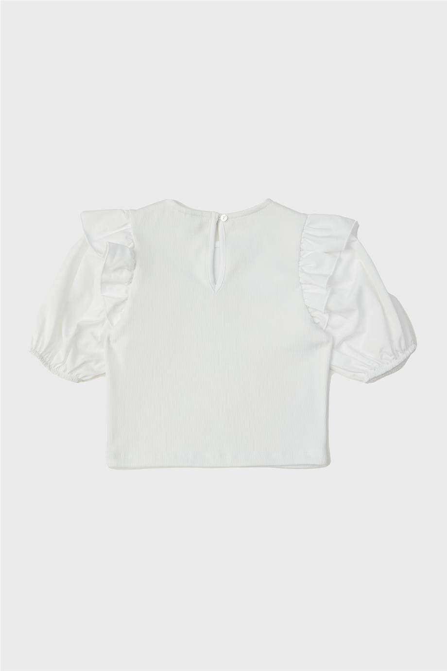 Tyess Kız Çocuk Beyaz Bluz