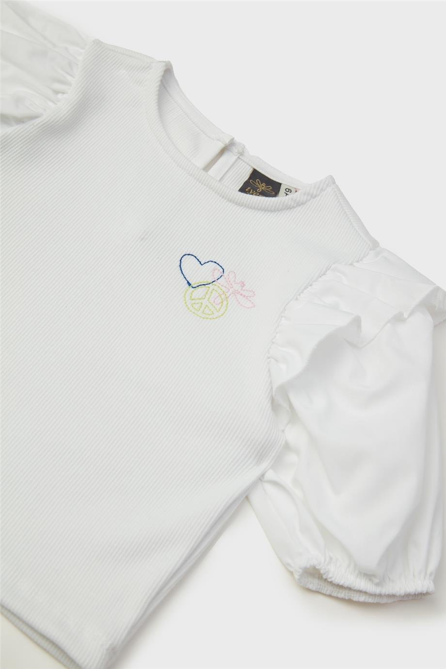 Tyess Kız Çocuk Beyaz Bluz