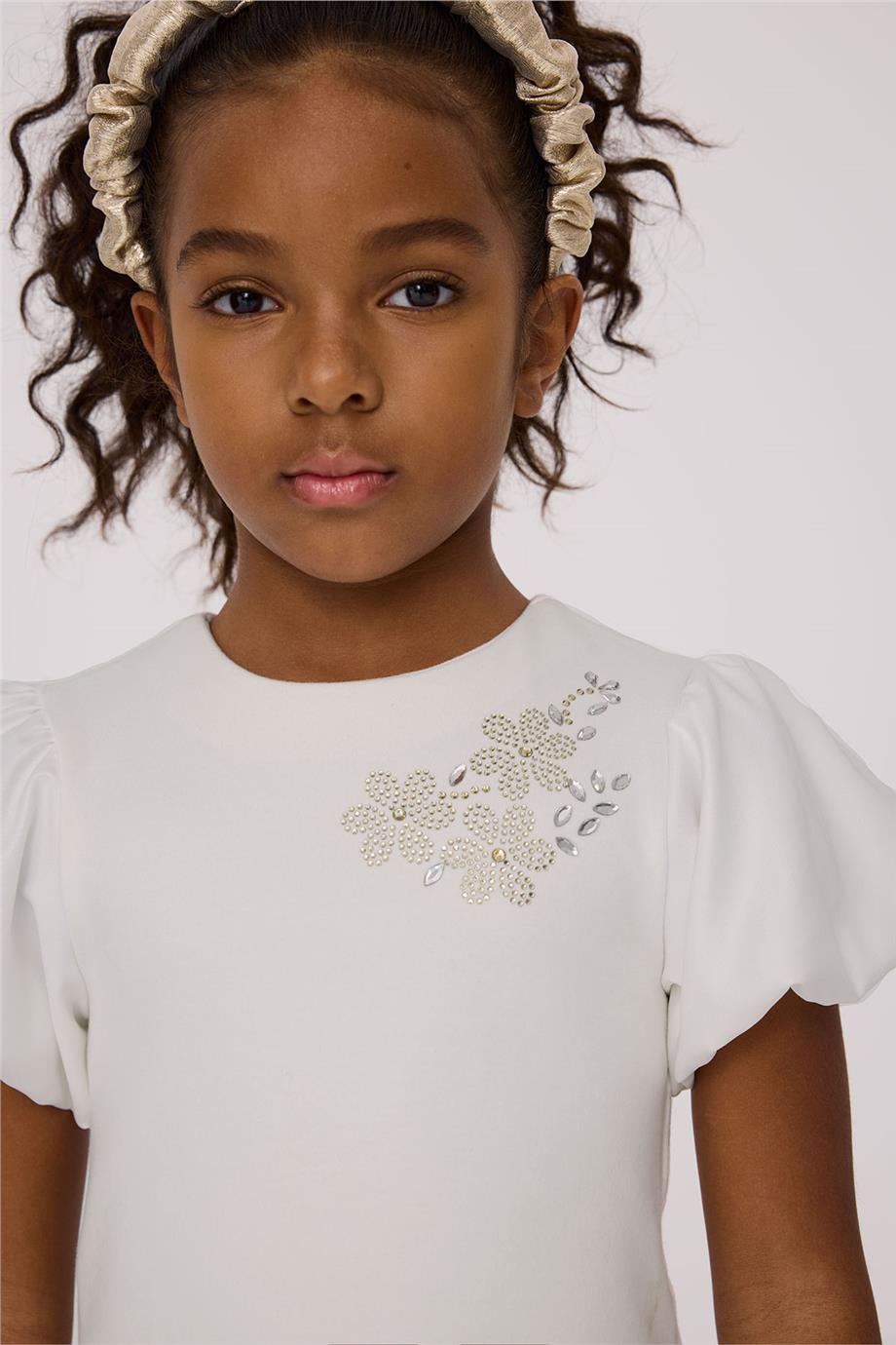 Tyess Kız Çocuk Beyaz BluzTyess Kız Çocuk Beyaz Bluz
