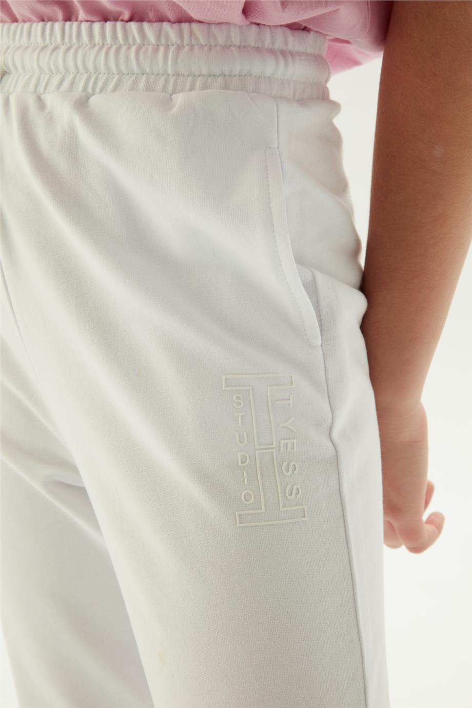 Tyess Kız Çocuk Beyaz Eşofman Altı