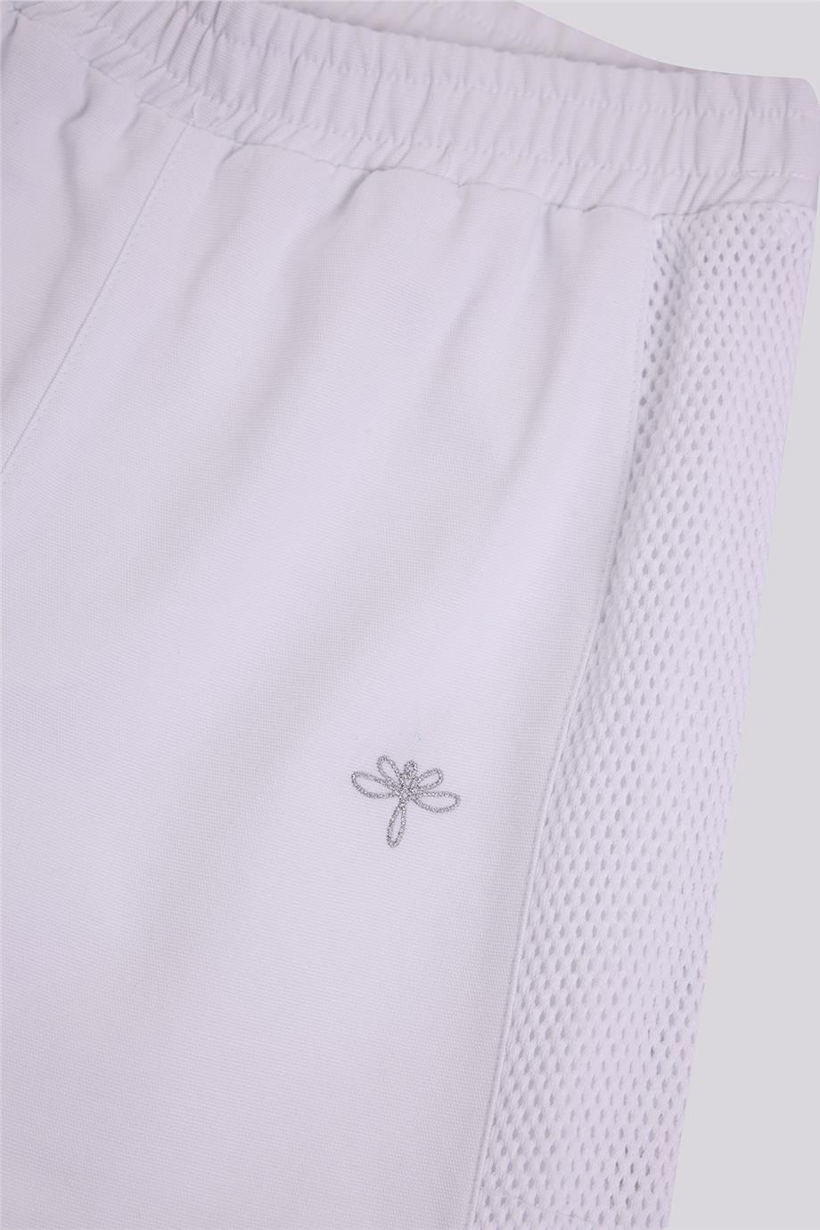 Tyess Kız Çocuk Beyaz Eşofman AltıTyess Kız Çocuk Beyaz Eşofman Altı