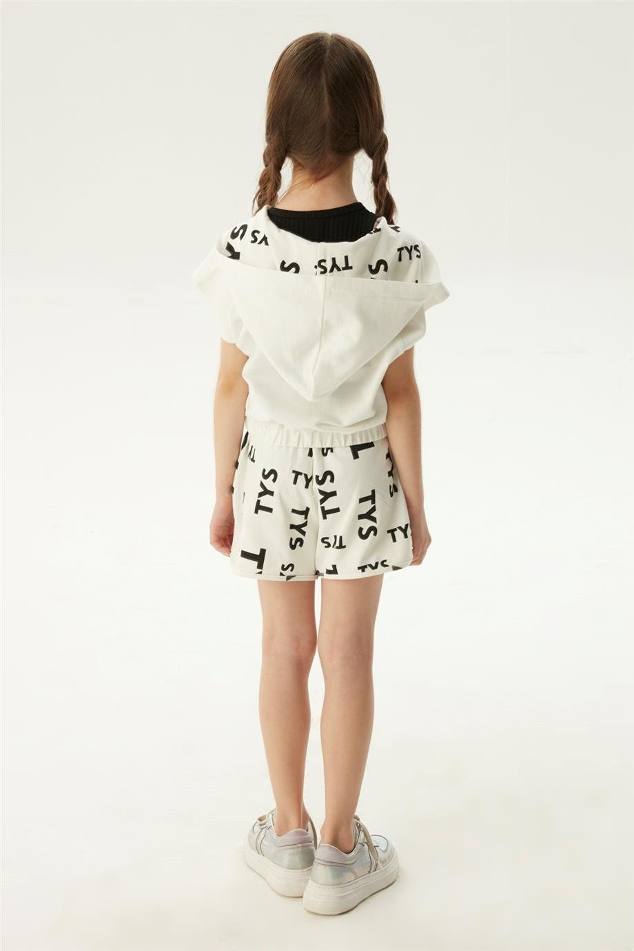 Tyess Kız Çocuk Beyaz Eşofman Üstü