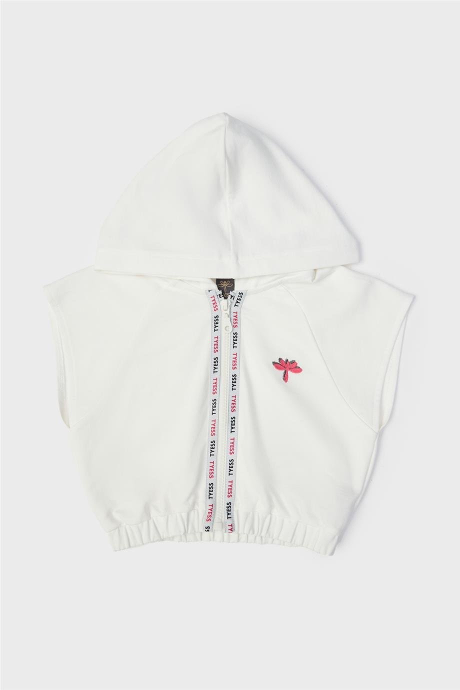 Tyess Kız Çocuk Beyaz Eşofman Üstü