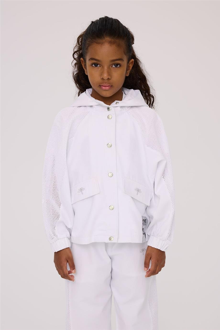 Tyess Girl White Tracksuit TopTyess Girl White Tracksuit Top