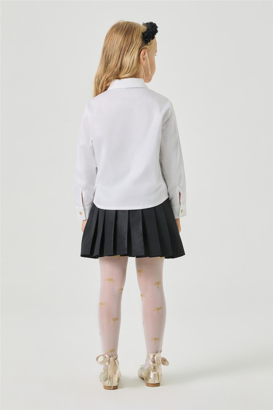 Tyess Kız Çocuk Beyaz GömlekTyess Kız Çocuk Beyaz Gömlek