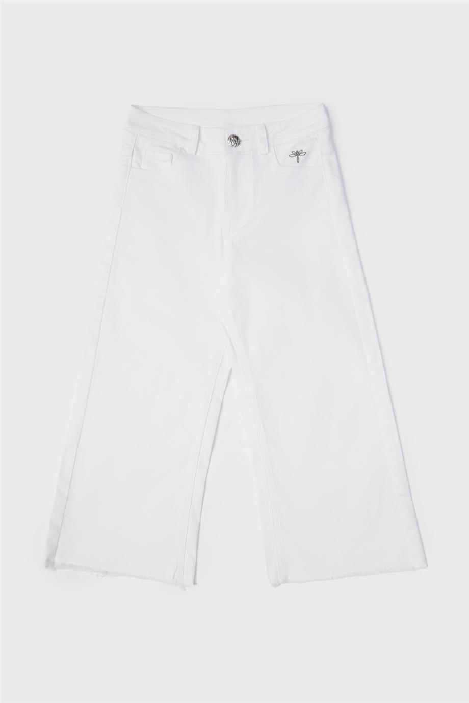 Tyess Kız Çocuk Beyaz Pantolon