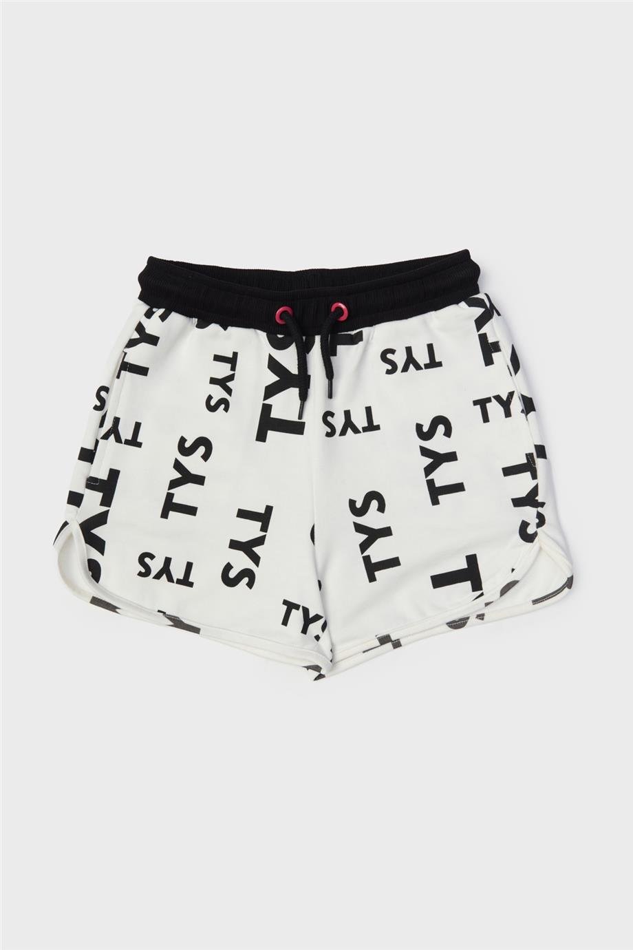 Tyess Kız Çocuk Beyaz Şort