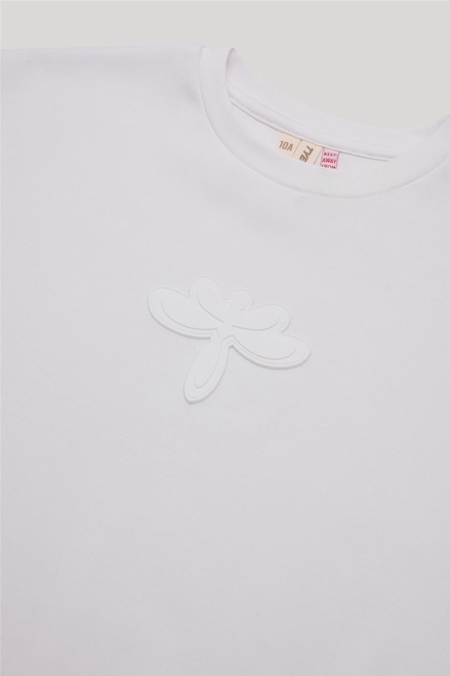 Tyess Kız Çocuk Beyaz Sweatshirt