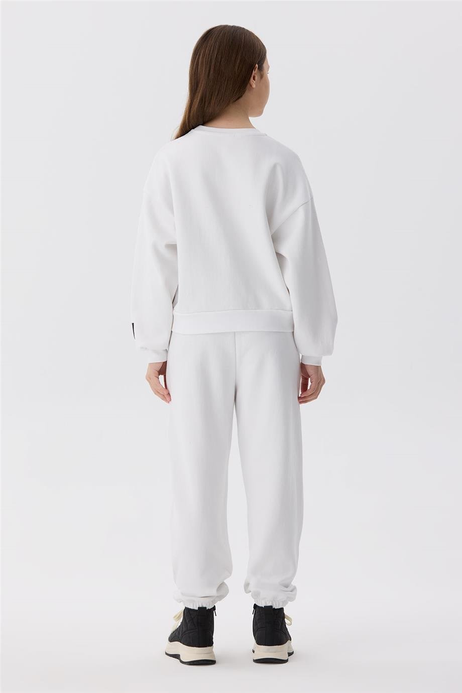 Tyess Kız Çocuk Beyaz Sweatshirt