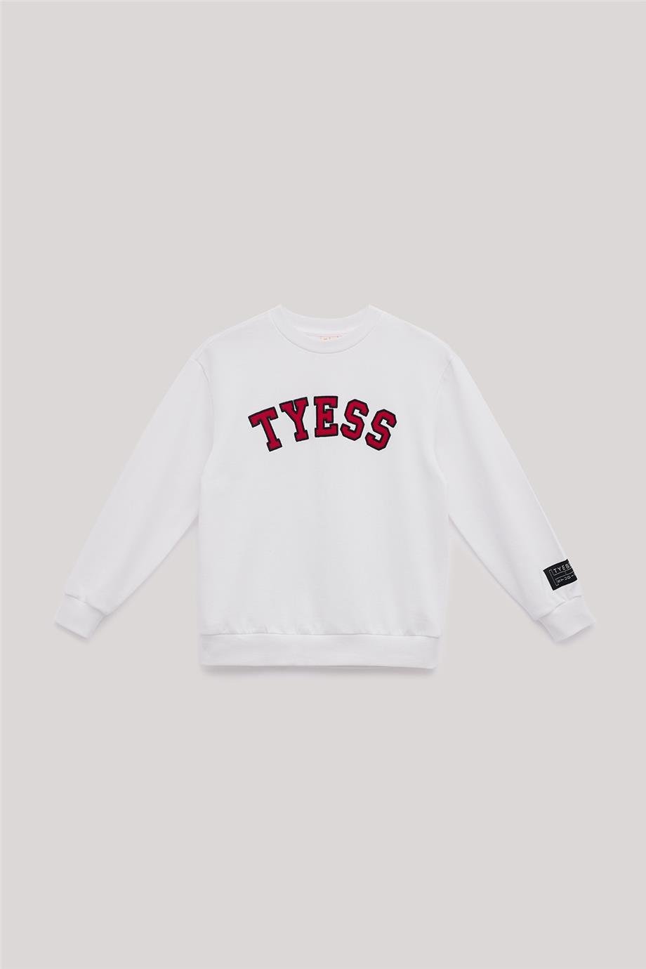 Tyess Kız Çocuk Beyaz Sweatshirt