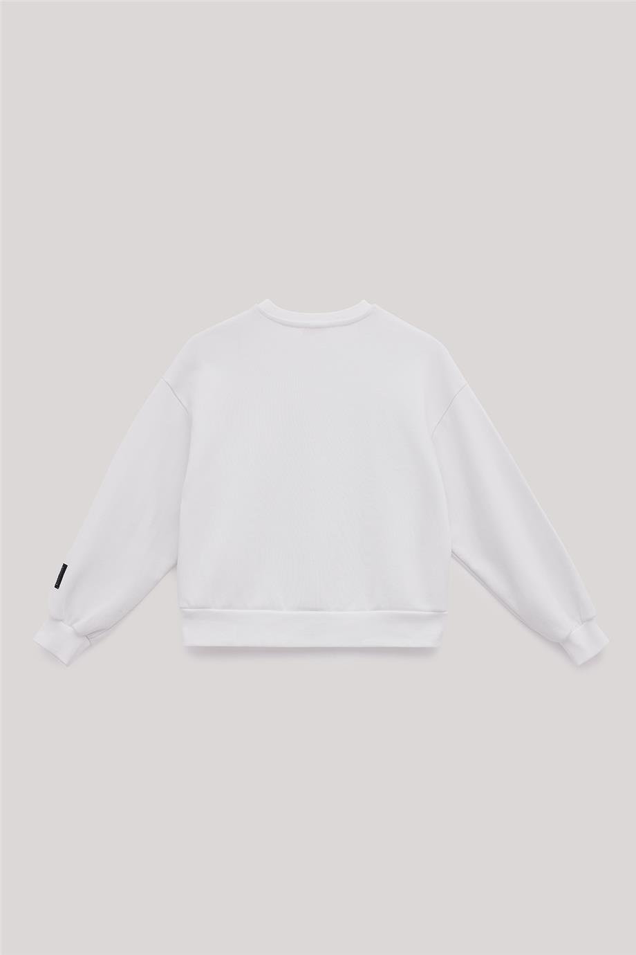 Tyess Kız Çocuk Beyaz Sweatshirt