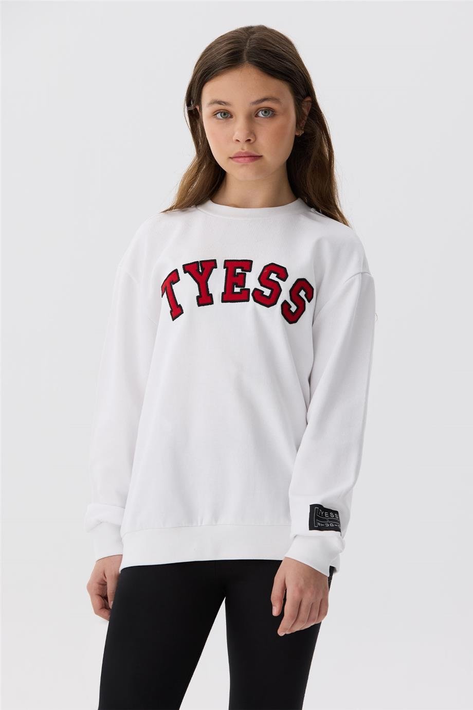 Tyess Kız Çocuk Beyaz Sweatshirt