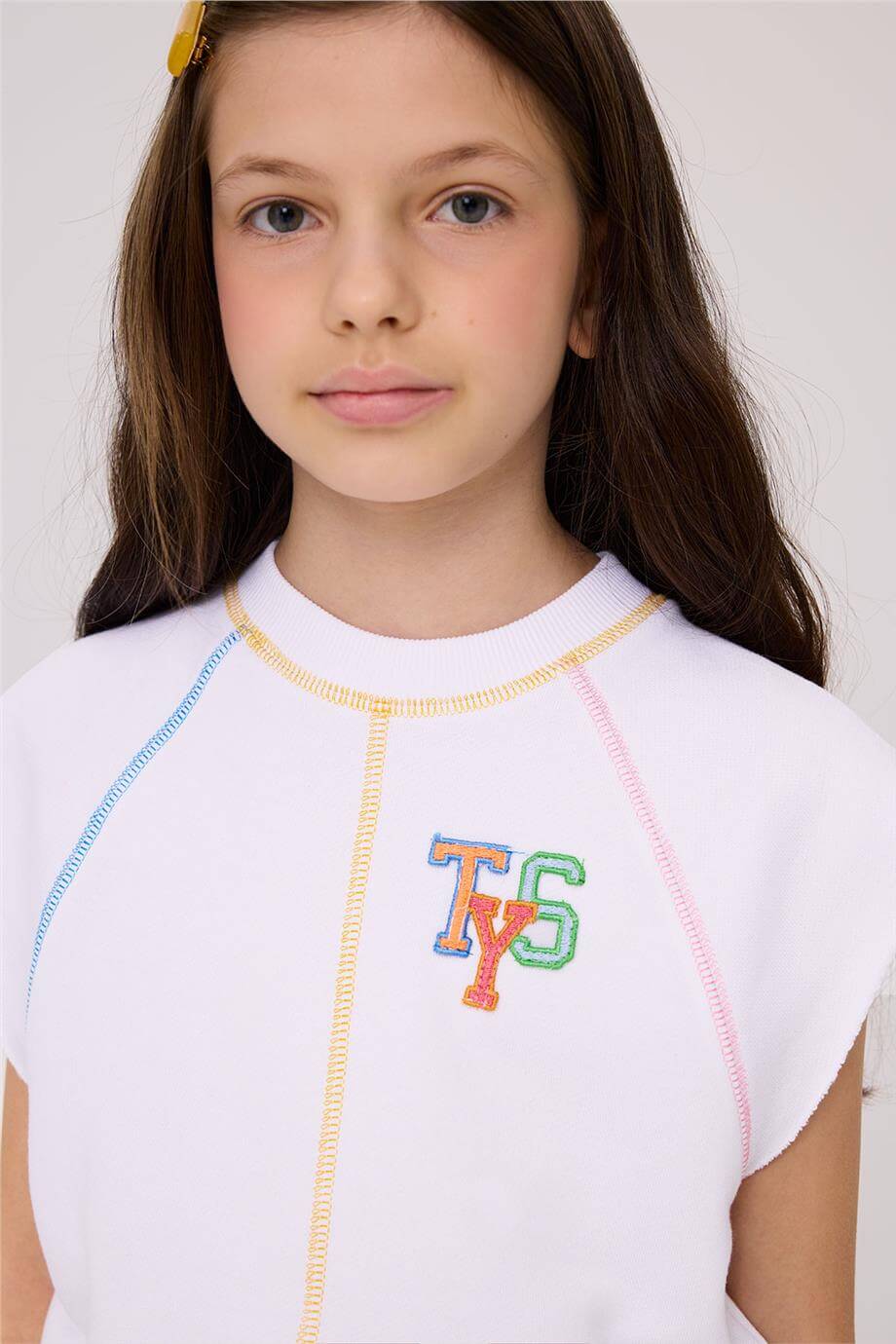 Tyess Girl White SweatshirtTyess Girl White Sweatshirt