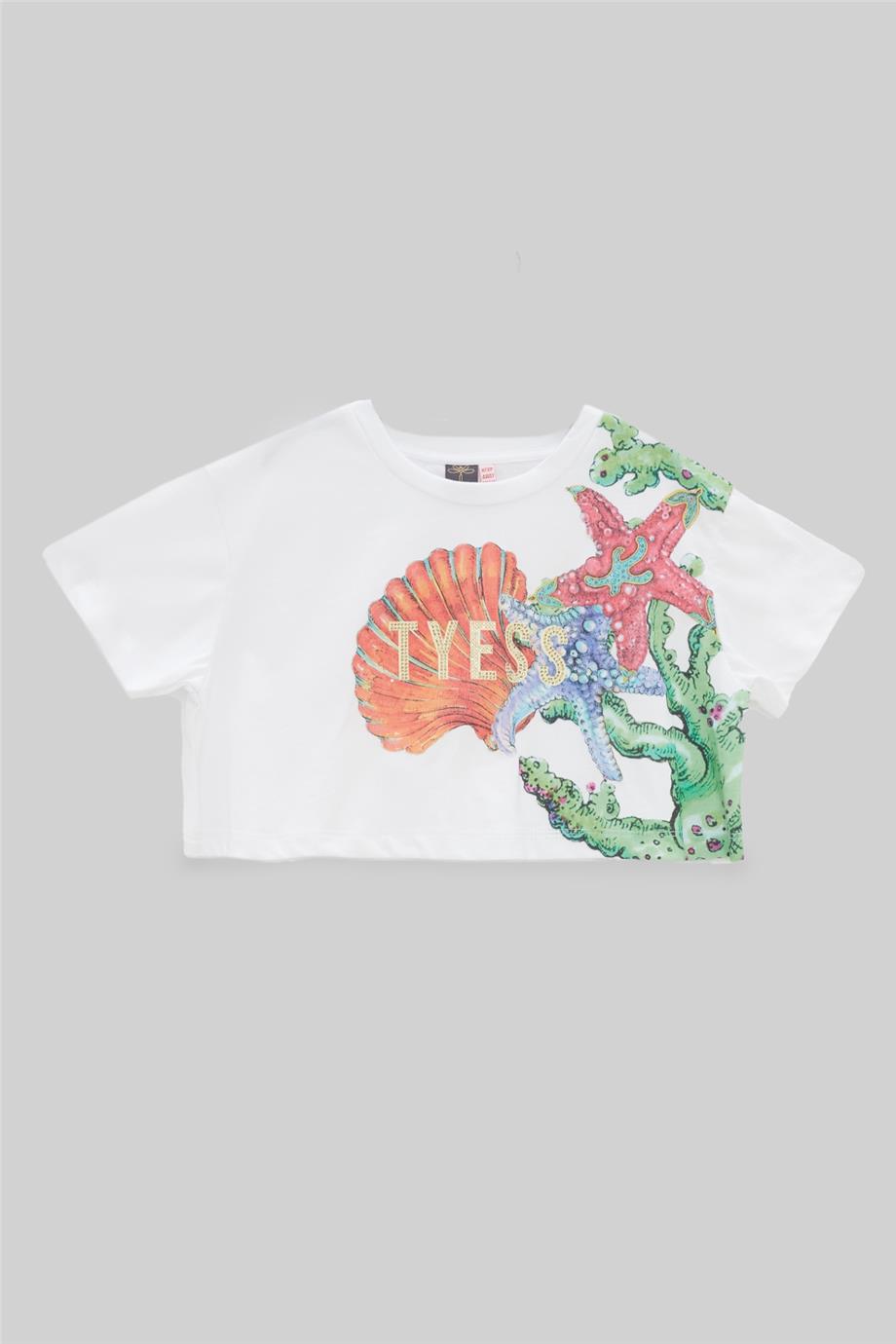 Tyess Kız Çocuk Beyaz T-Shirt