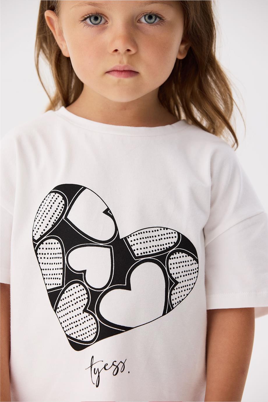 Tyess Kız Çocuk Beyaz T-Shirt