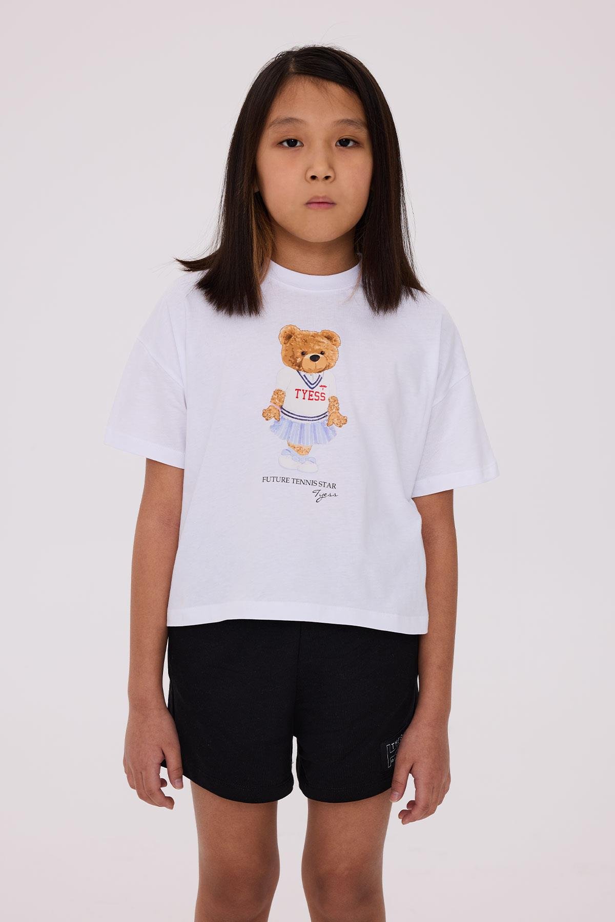 Tyess Kız Çocuk Beyaz TshirtTyess Kız Çocuk Beyaz Tshirt