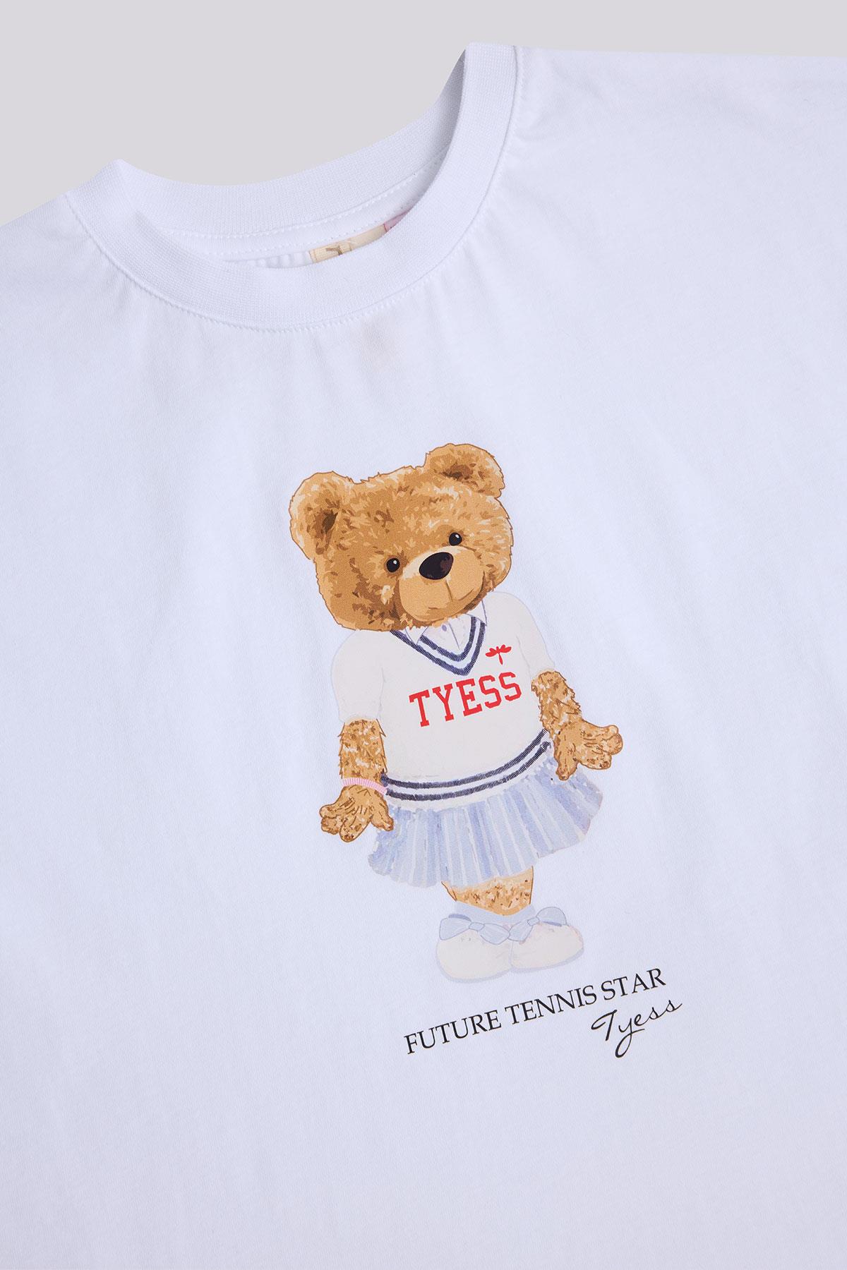 Tyess Kız Çocuk Beyaz TshirtTyess Kız Çocuk Beyaz Tshirt