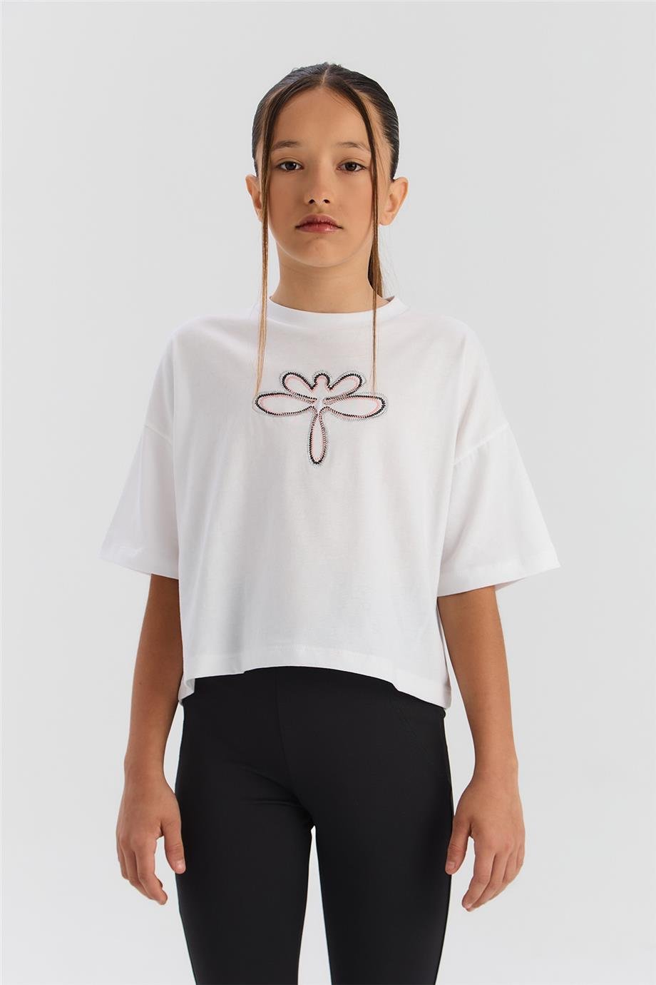 Tyess Kız Çocuk Beyaz TshirtTyess Kız Çocuk Beyaz Tshirt