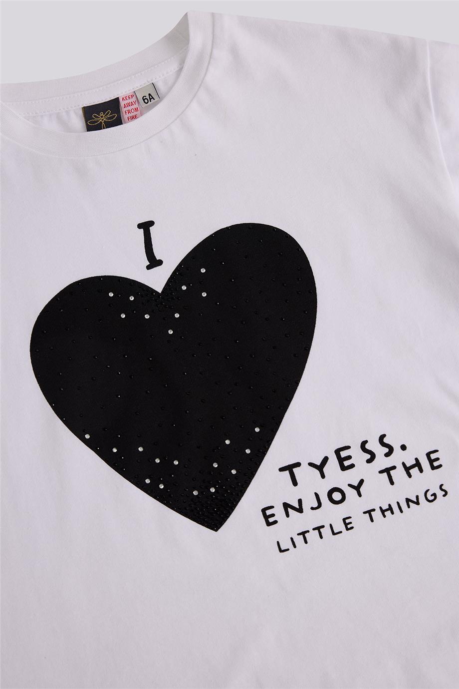 Tyess Kız Çocuk Beyaz TshirtTyess Kız Çocuk Beyaz Tshirt