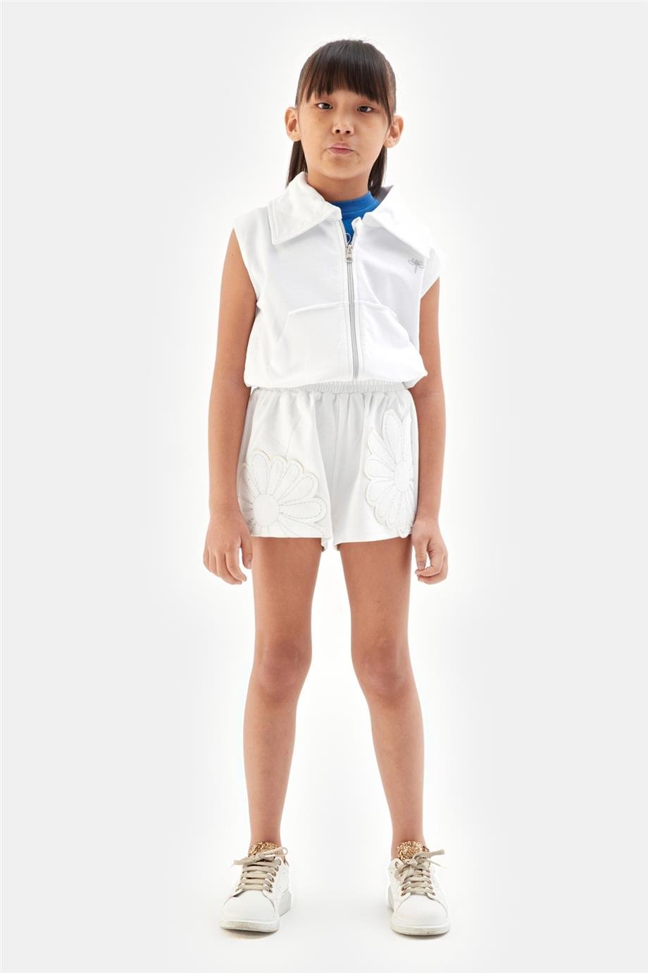 Tyess Kız Çocuk Beyaz Yelek