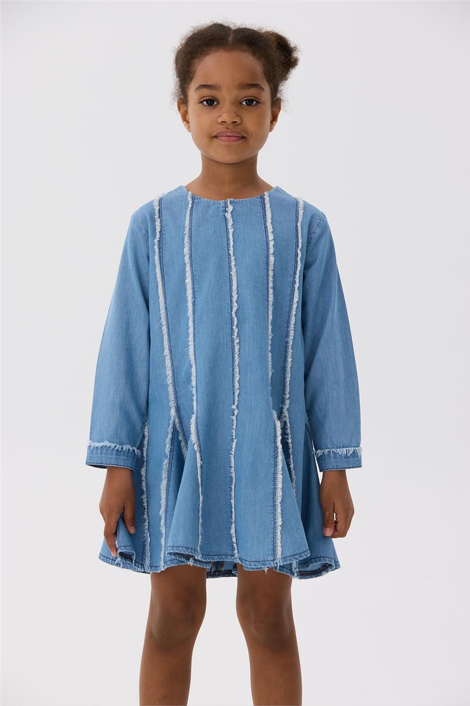 Tyess Kız Çocuk Denim Elbise