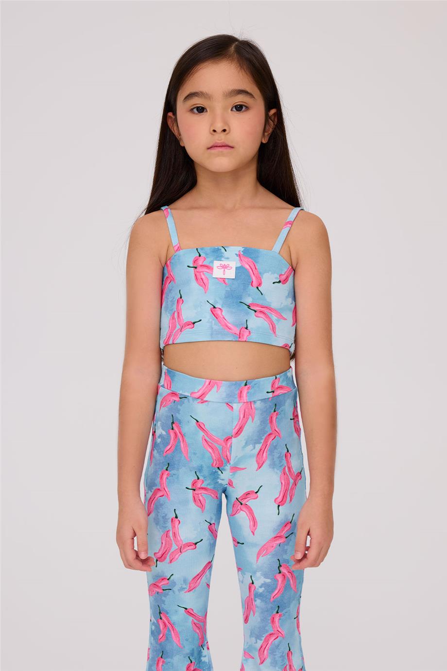 Tyess Kız Çocuk Desenli AtletTyess Kız Çocuk Desenli Atlet