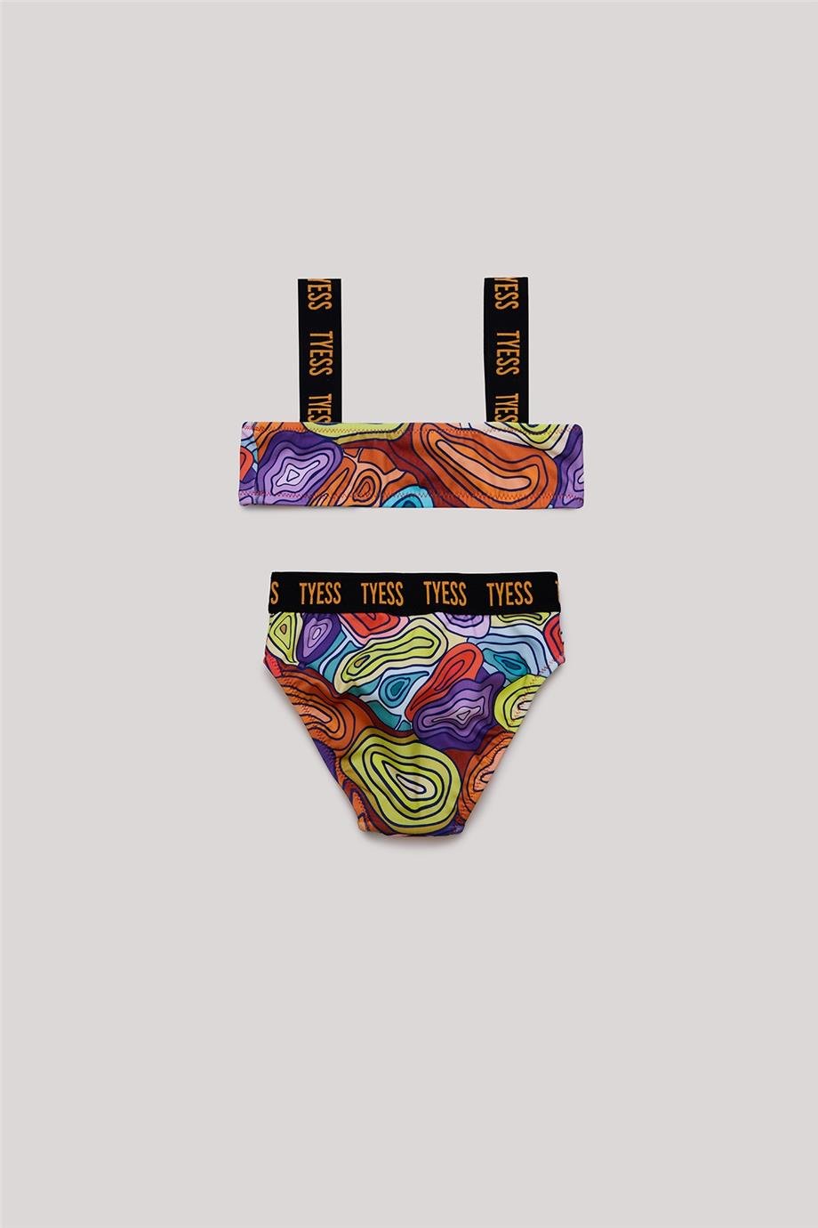 Tyess Kız Çocuk Desenli Bikini