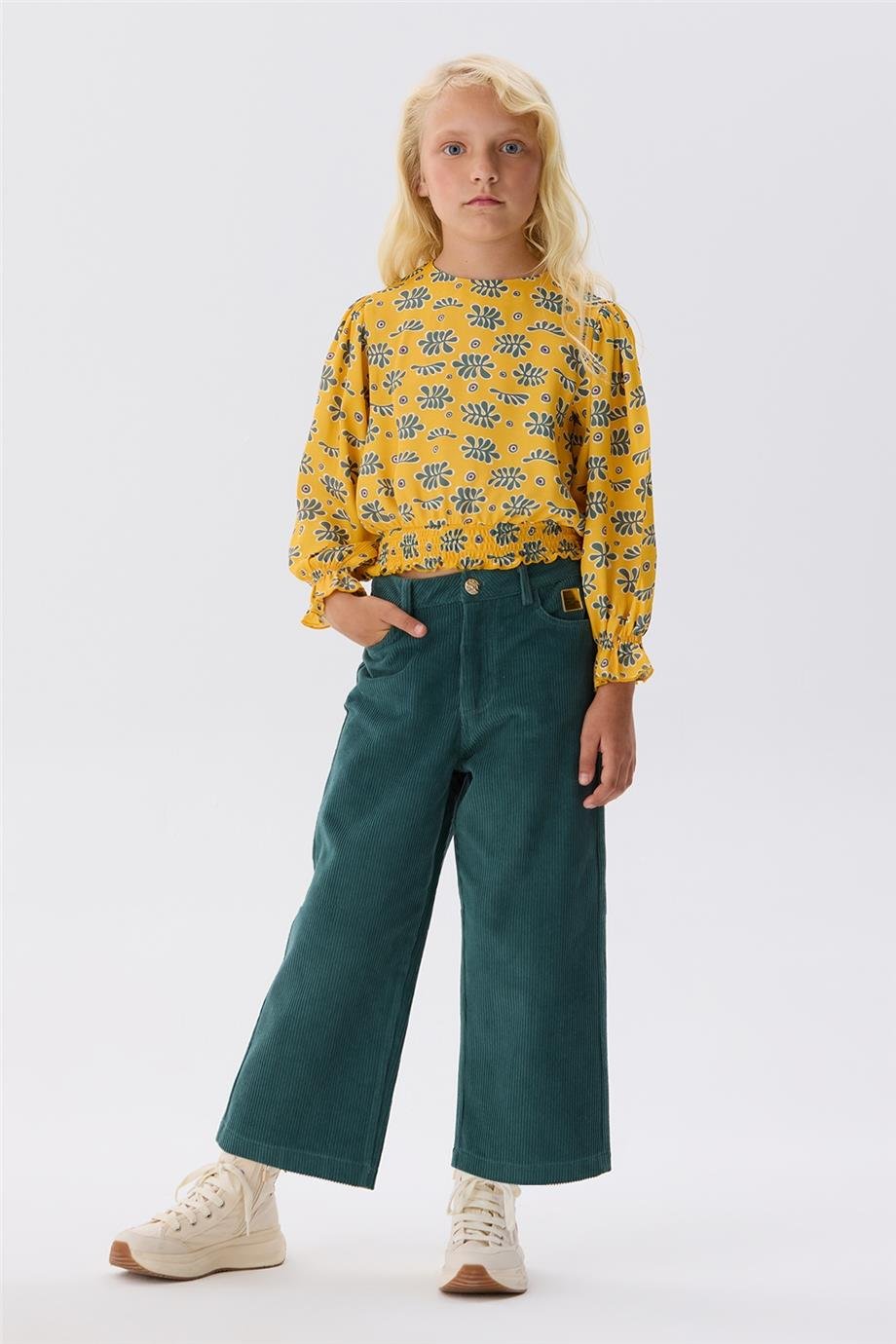 Tyess Kız Çocuk Desenli Bluz