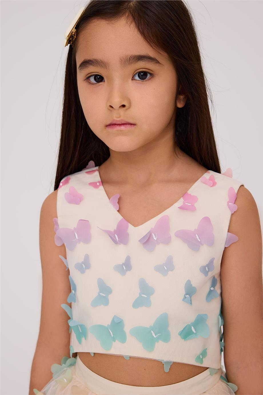 Tyess Kız Çocuk Desenli BluzTyess Kız Çocuk Desenli Bluz