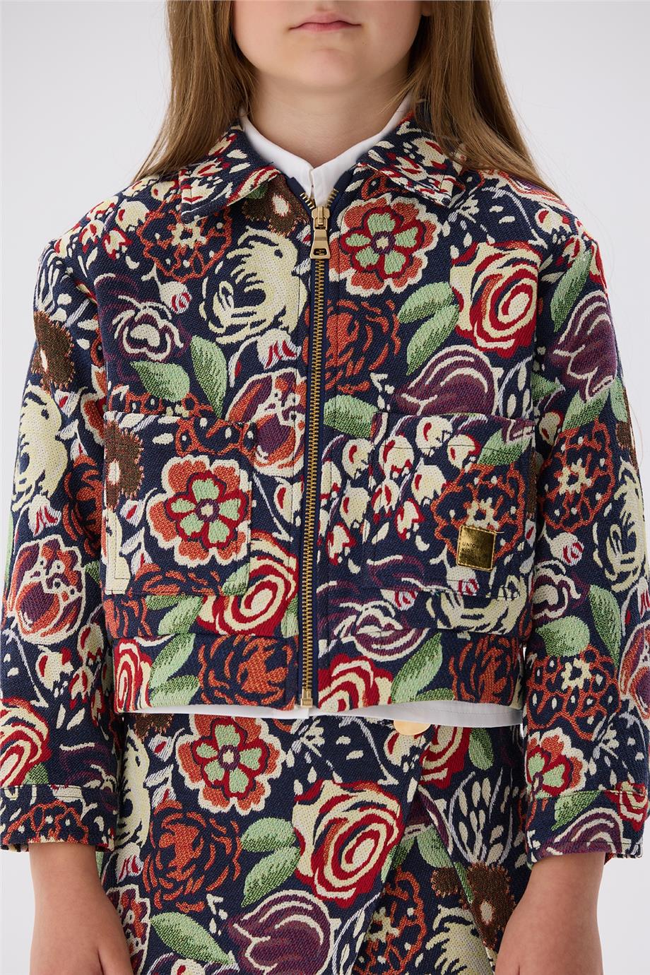 Tyess Kız Çocuk Desenli Ceket