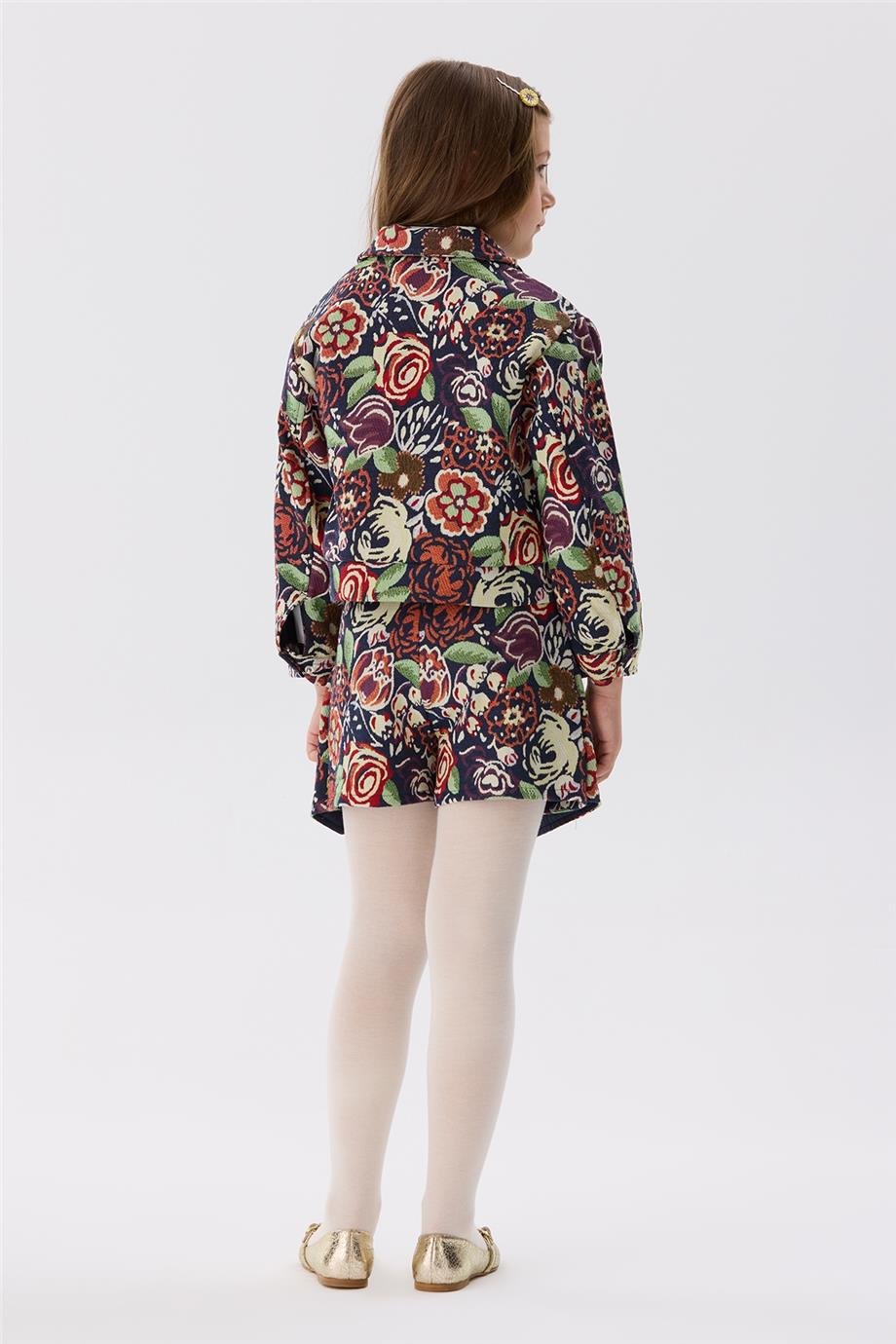 Tyess Kız Çocuk Desenli Ceket